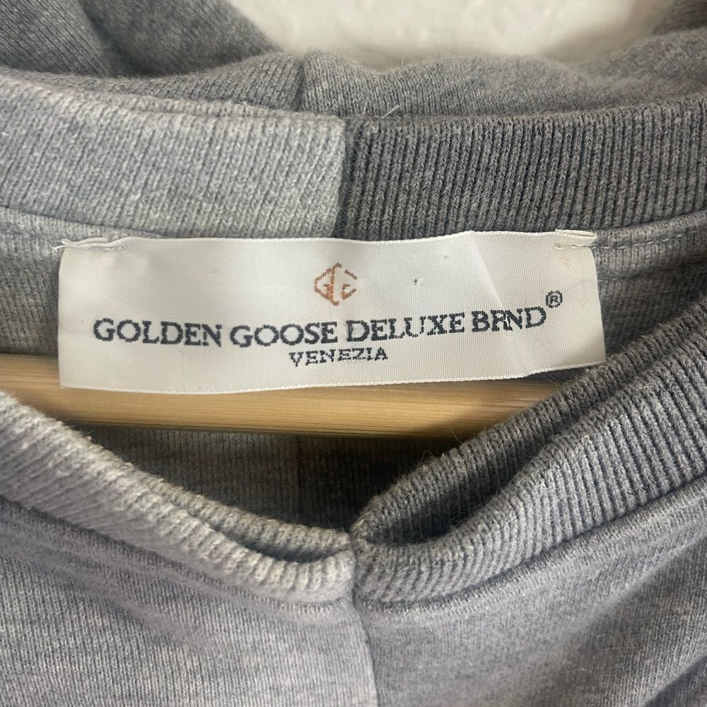 Golden Goose Distressed Gray Two-Tone Hoodie sweatshirt One of a Kind - Picture 5 of 11